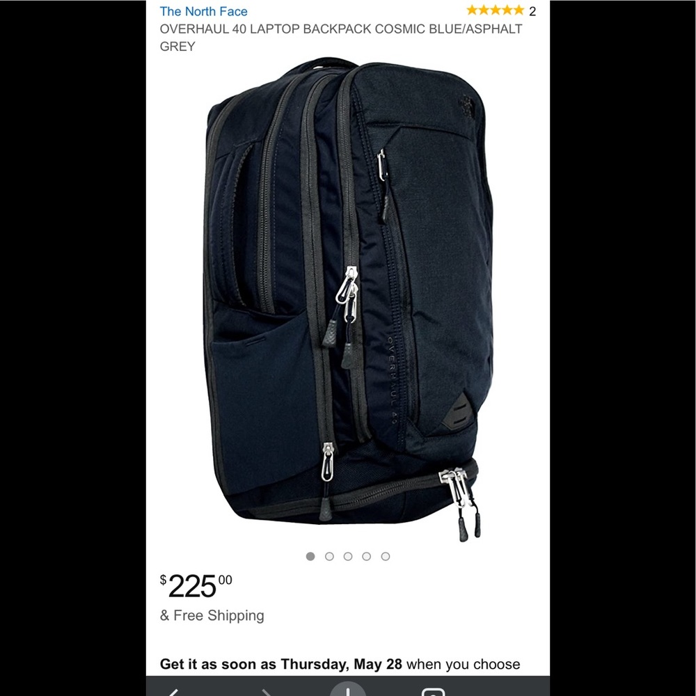 The North Face 40l overhaul backpack